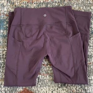 Purple Lululemon 7/8 Leggings